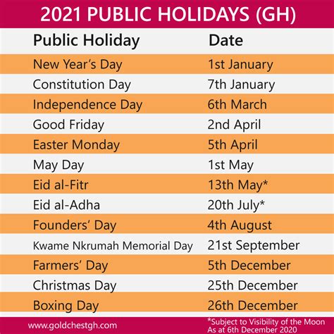 is today a public holiday in ghana